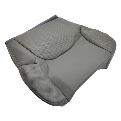 For 2005-2021 Nissan Frontier Driver Bottom Perforated Leather Seat Cover Gray