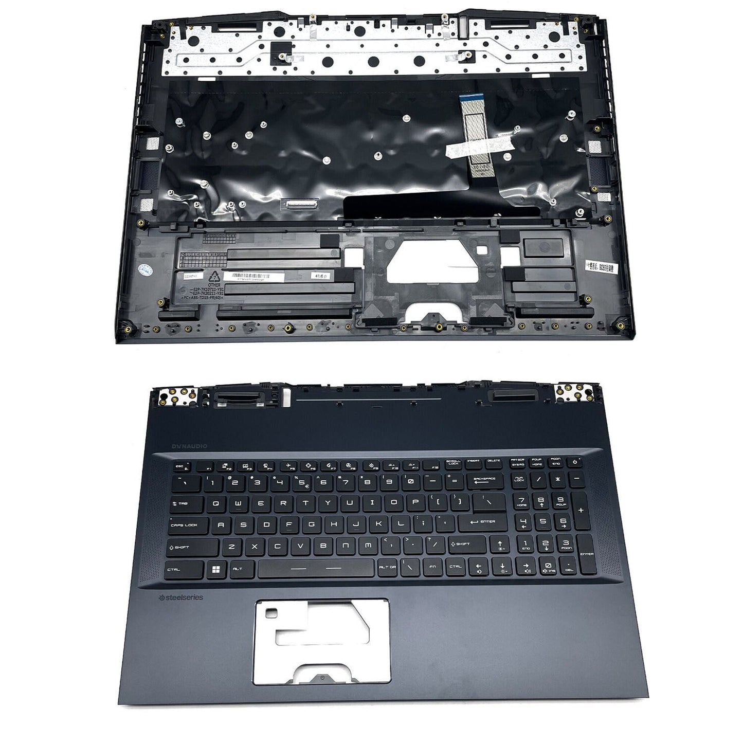Blue Palmrest Full Colorful Backlit Keyboard For MSI 9S7-17K314 GE76 Raider 11UG