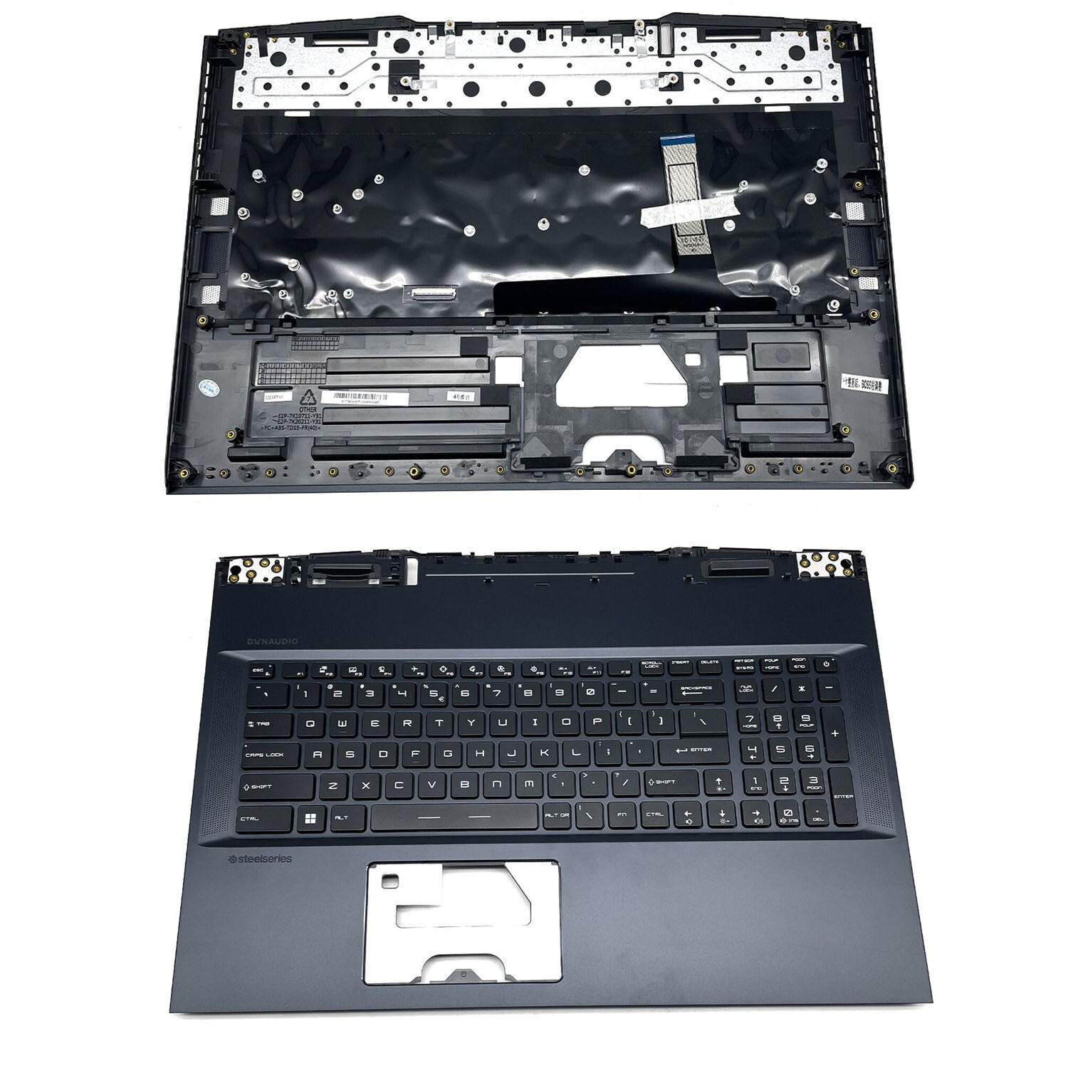 Blue Palmrest Full Colorful Backlit Keyboard For MSI 9S7-17K314 GE76 Raider 11UG