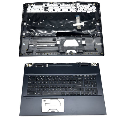Blue Palmrest Full Colorful Backlit Keyboard For MSI 9S7-17K314 GE76 Raider 11UG