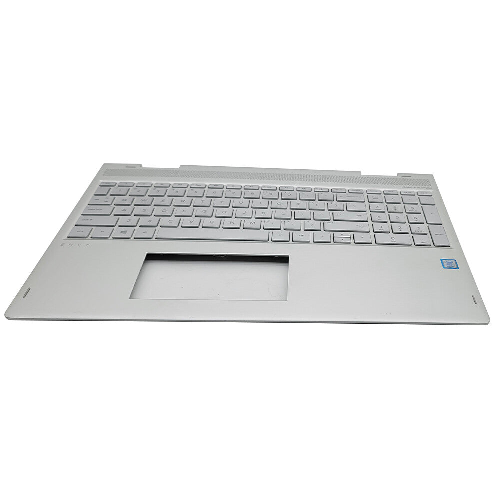 New 934640-001 Palmrest Case w/Backlit Keyboard Silver For HP ENVY X360 15-BP US