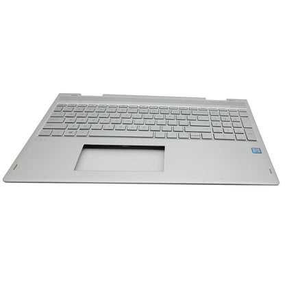 New 934640-001 Palmrest Case w/Backlit Keyboard Silver For HP ENVY X360 15-BP US