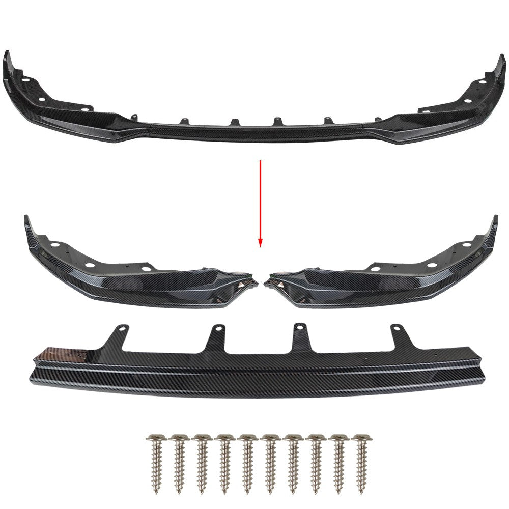 Carbon Fiber Style M Front Bumper Lip For 2019-22 Bmw G20 3 SERIES 330I M340I