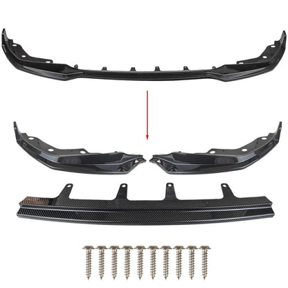 Carbon Fiber Style M Front Bumper Lip For 2019-22 Bmw G20 3 SERIES 330I M340I