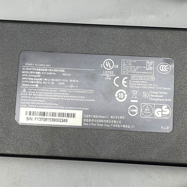 A20240P2A A17240P1A AC Adapter for MSI Crosshair 16 A13VGK815US 240W