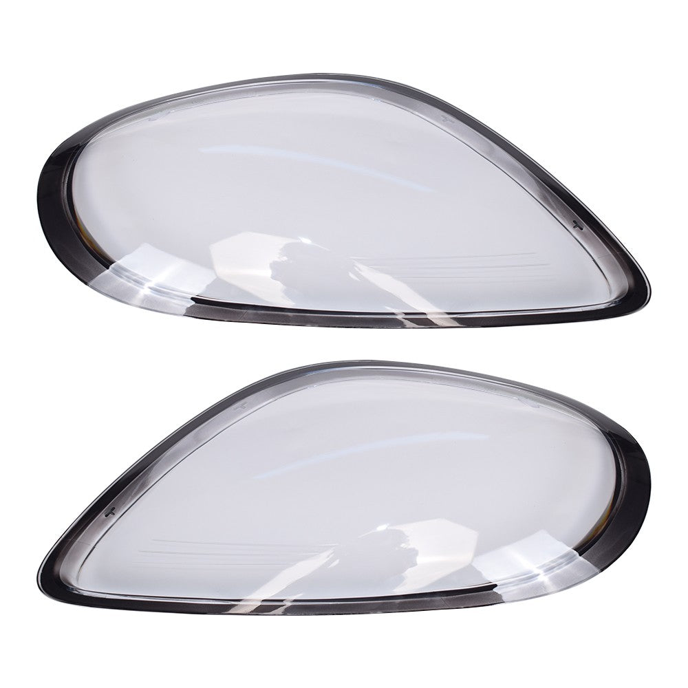 For 2014-2016 Porsche Boxster Cayman 981 Headlight Lens Cover Shell Left + Right