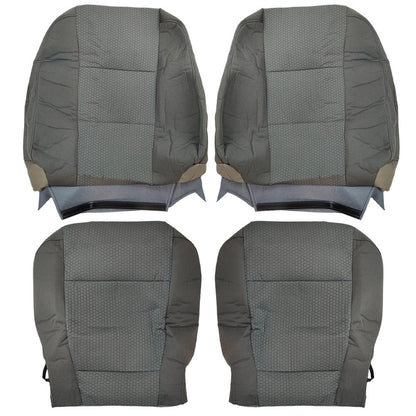 Driver Passenger Bottom&Top Cloth Seat Cover Gray  For 2015-2020 Ford F150 XLT