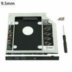 CD DVD ROM Optical Bay 9 5mm Universal SATA 2nd HDD SSD Hard Drive Caddy
