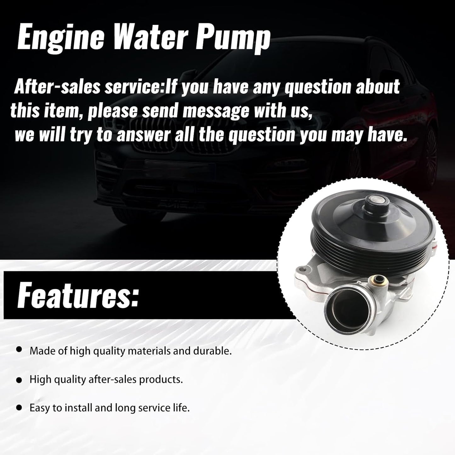 Engine Water Pump for Land Rover Range Rover 2010-2021 Discovery Jaguar F-Type