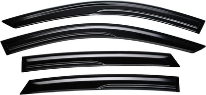 FOR 2023-25 HONDA ACCORD 11TH GEN BLACK TRIM WINDOW VISOR RAIN GUARD WITH CLIPS