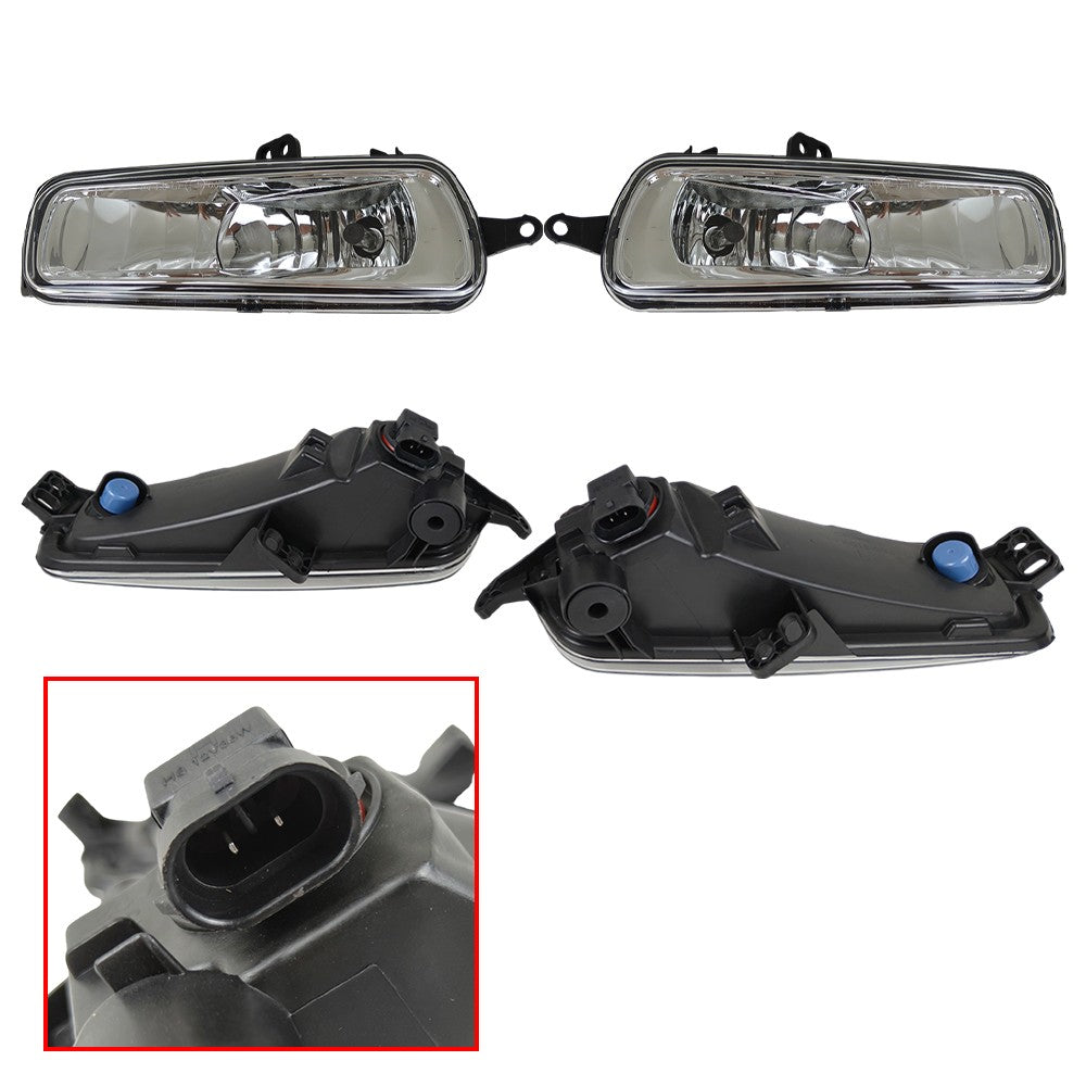 Left & Right Fog Lights W/Bezels Covers+Bulbs+Wiring For Ford Transit 2020-2024