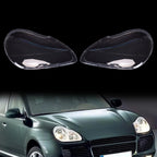 For Porsche Cayenne 2003-2006 2PCS Car Headlight Lens Cover Shell+Glue Clear L+R