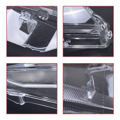 For Lexus GX460 2010-2013 A Pair Left & Right Headlight Lens Cover+Sealant Glue