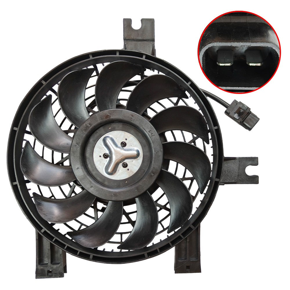 For Lexus LX470 1998-2002 V8 4.7L A/C Condenser Cooling Fan with Shroud Assembly
