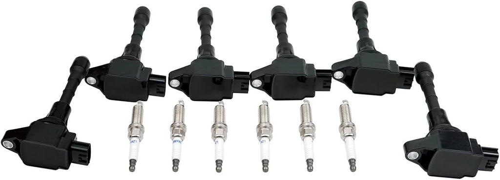 6 UF550 Ignition Coil Iridium Spark Plug for V6 3.5L 09-20 Nissan Maxima Murano