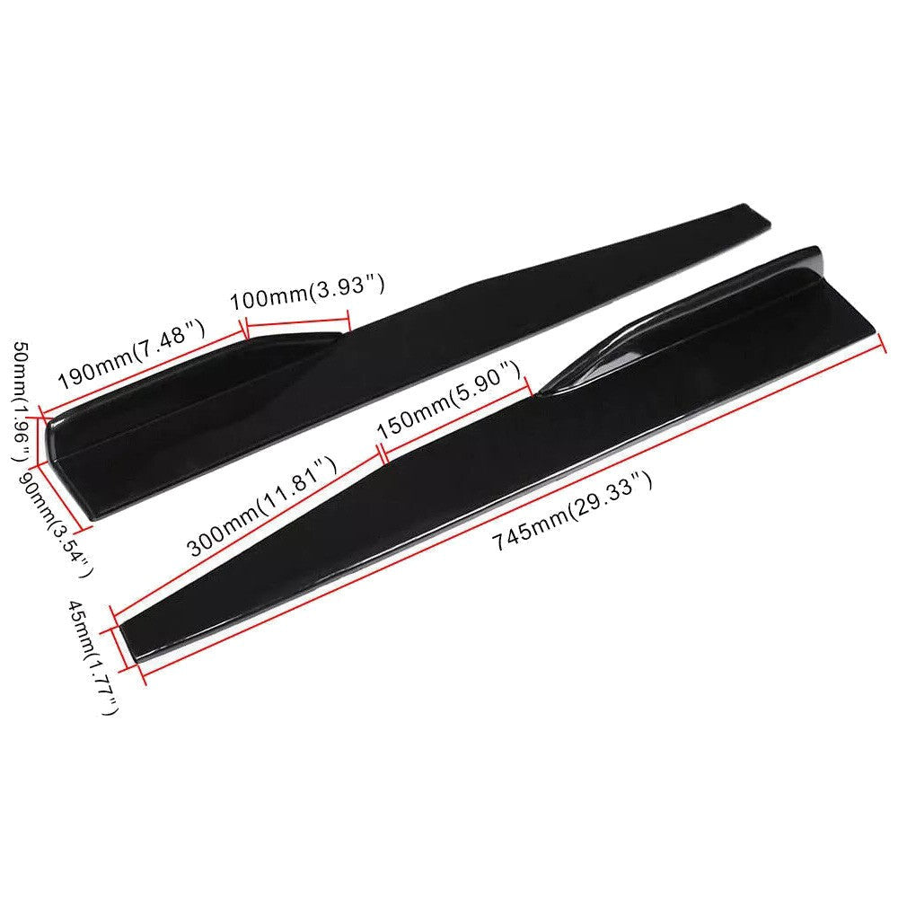 For Mazda 2 3 6 Front Rear Bumper Lip Spoiler Splitter Body Kit Side Skirt