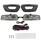 Left & Right Fog Lights W/Bezels Covers+Bulbs+Wiring For Ford Transit 2020-2024