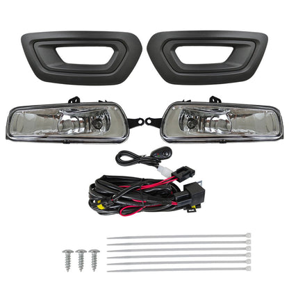 Left & Right Fog Lights W/Bezels Covers+Bulbs+Wiring For Ford Transit 2020-2024