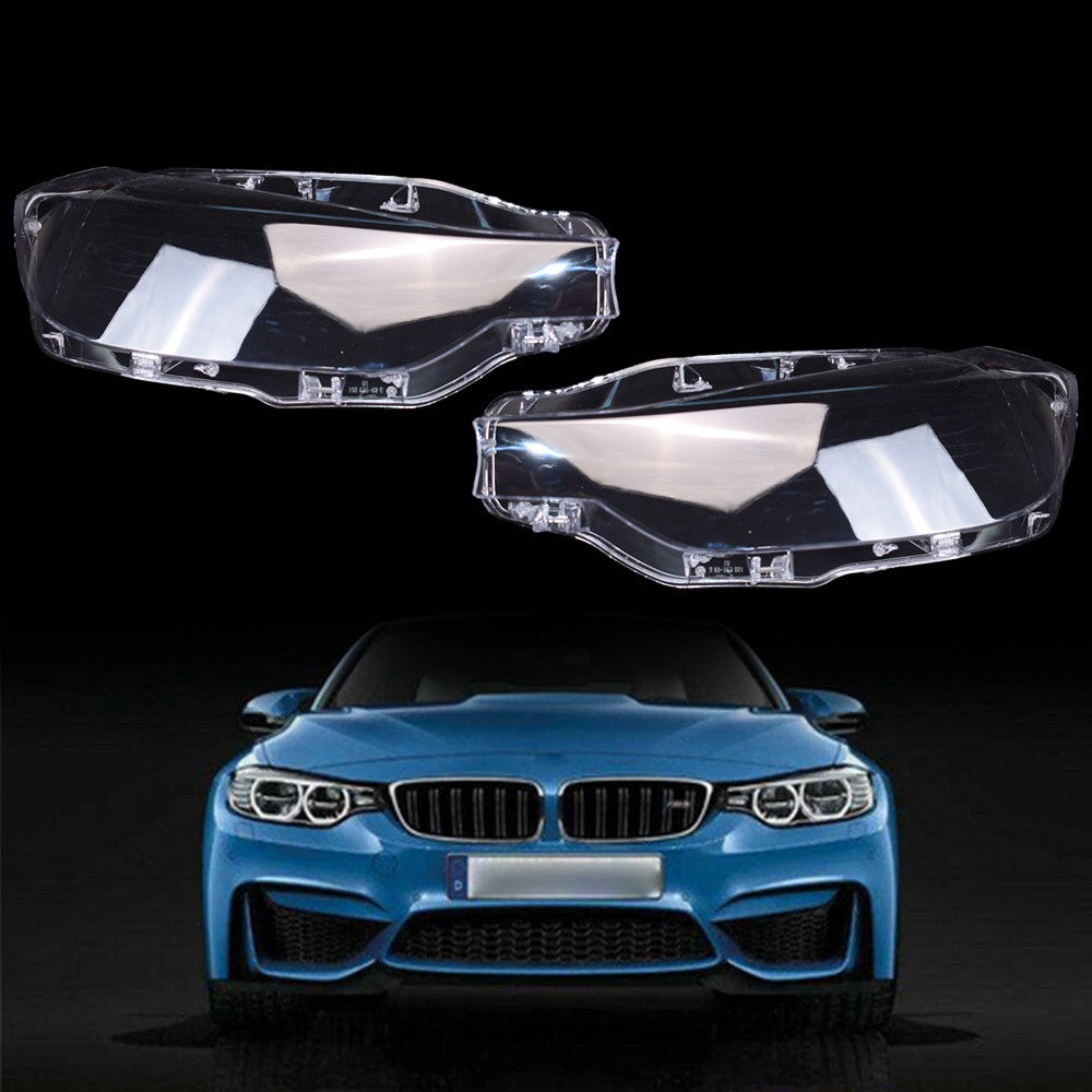 A Pair Left&Right Headlight Headlamp Lens Cover For BMW 3-Series F30 F35 2016-18