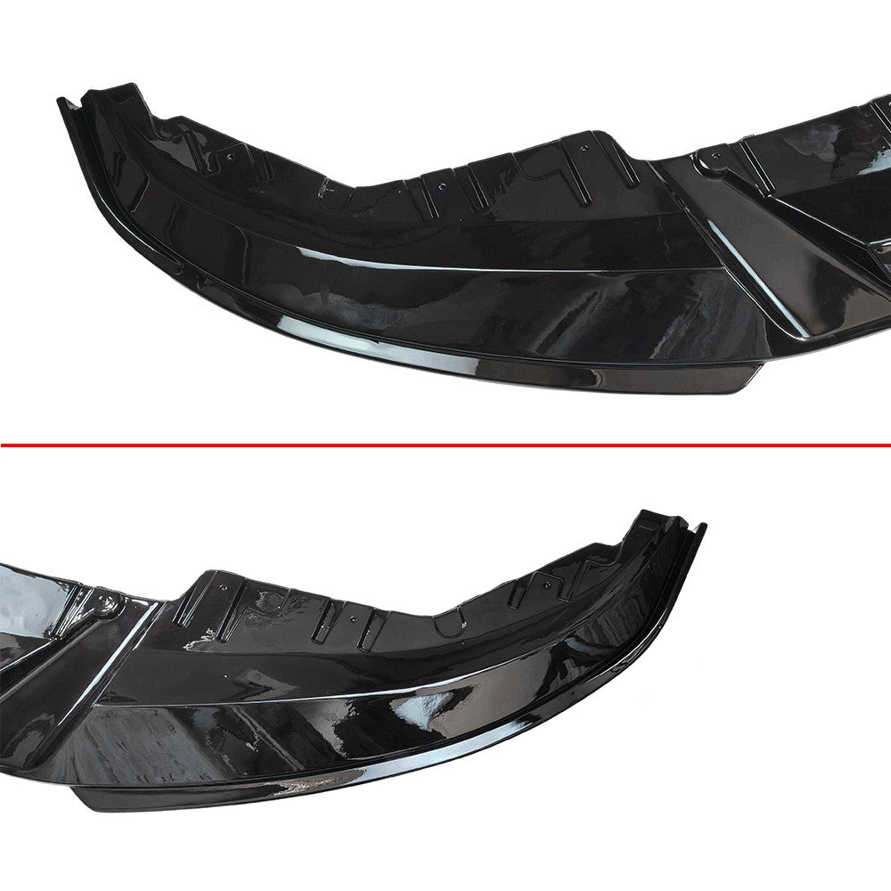 FOR 21-25 BMW G26 M440i i4 M50 GRAN COUPE 3D STYLE GLOSS BLACK FRONT BUMPER LIP
