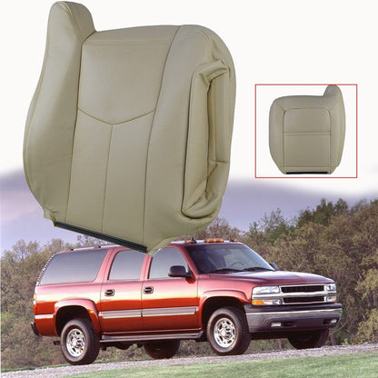 For 2003 2004-2006 GMC Sierra Yukon Passenger Side Top Leather Seat Cover Tan