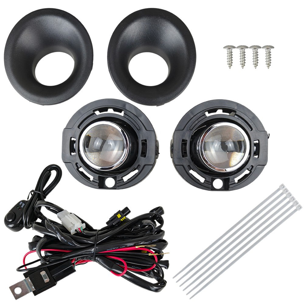For 15-23 Dodge Challenger Bumper Fog Lights Driving Lamps Pair w/Wiring Switch