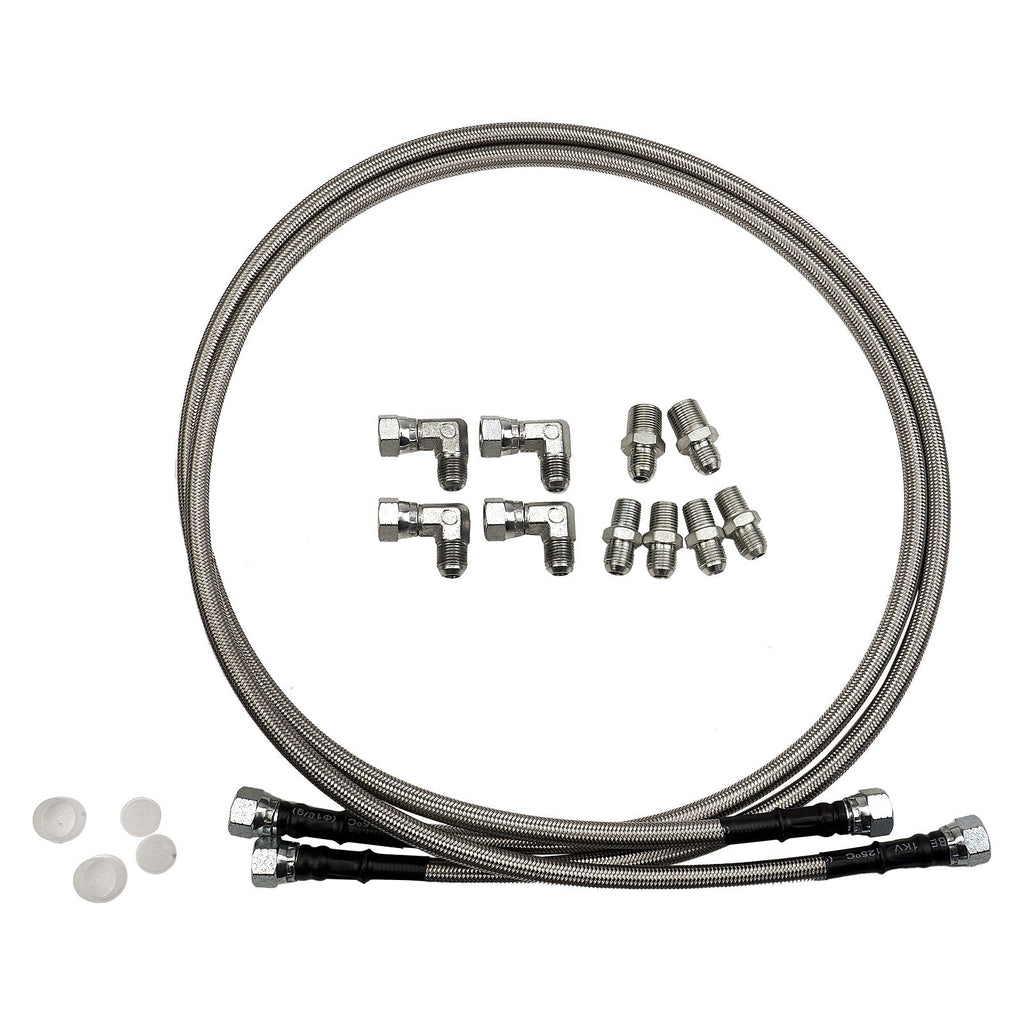 For GM 4L60E 4L65E Automatic Transmission Cooler Lines -6AN Fiber & SS Braided