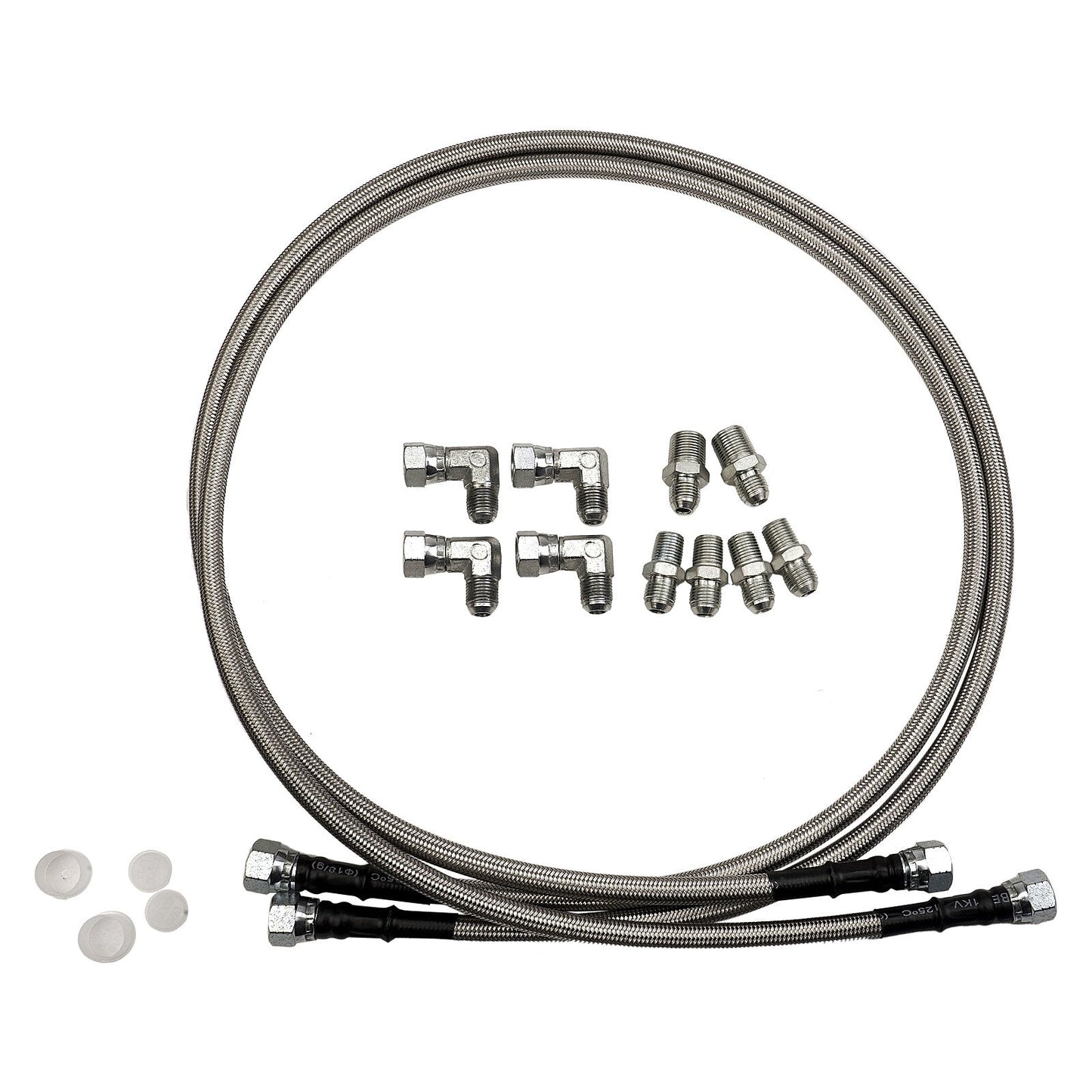 For GM 4L60E 4L65E Automatic Transmission Cooler Lines -6AN Fiber & SS Braided