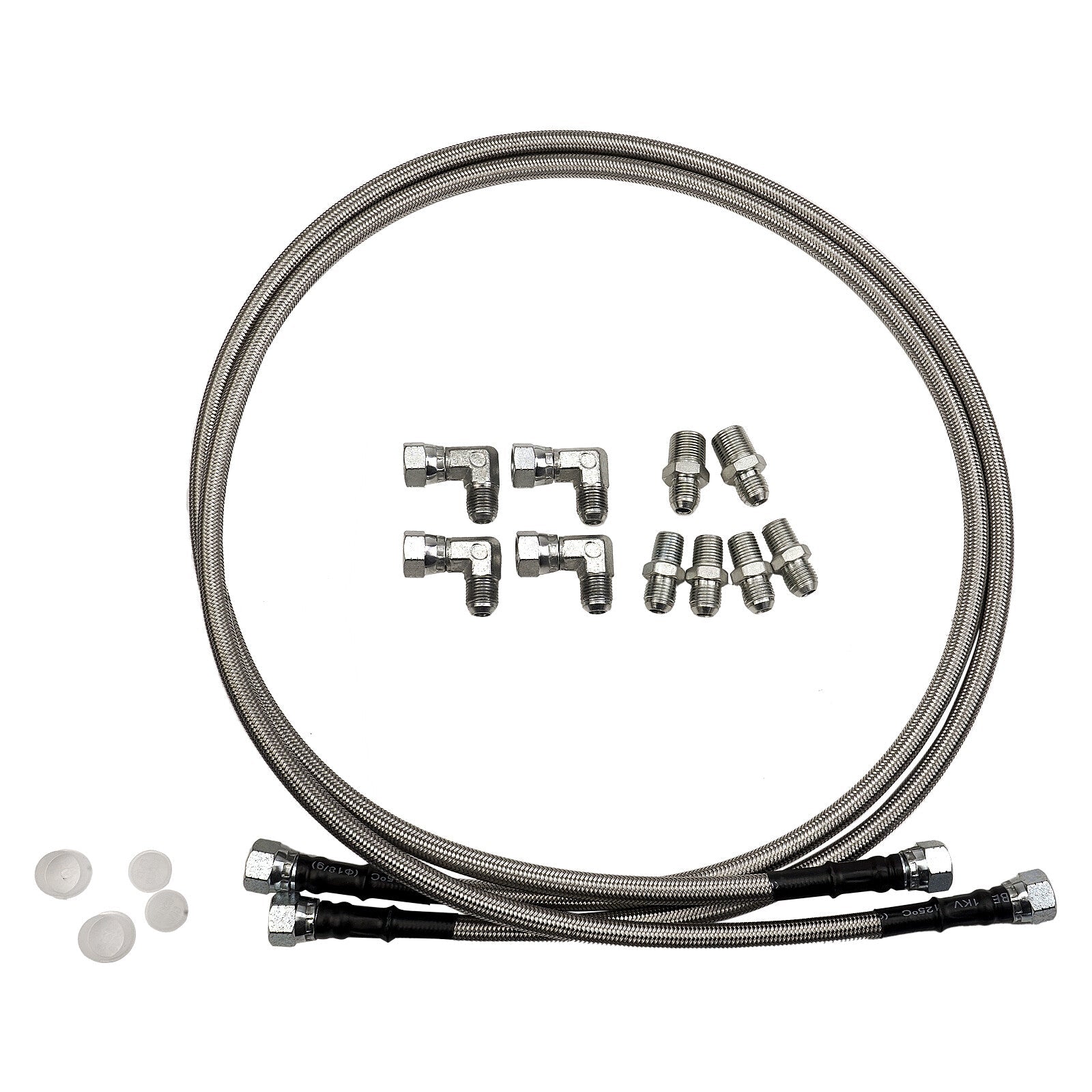 For GM 4L60E 4L65E Automatic Transmission Cooler Lines -6AN Fiber & SS Braided
