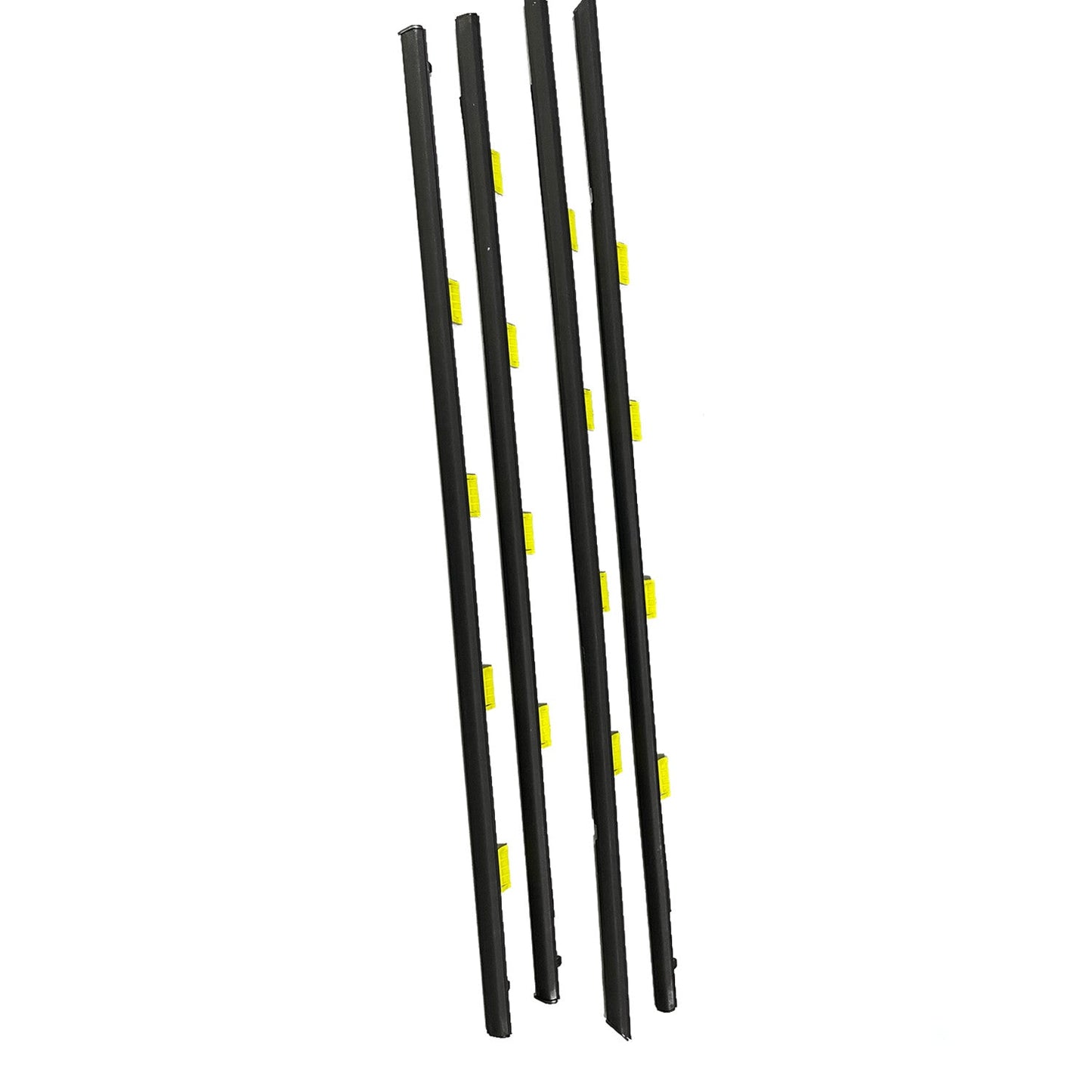 New 4x Window Trim Glass Door Belt Rubber Black Fit For 96-00 Honda Civic DX 4D