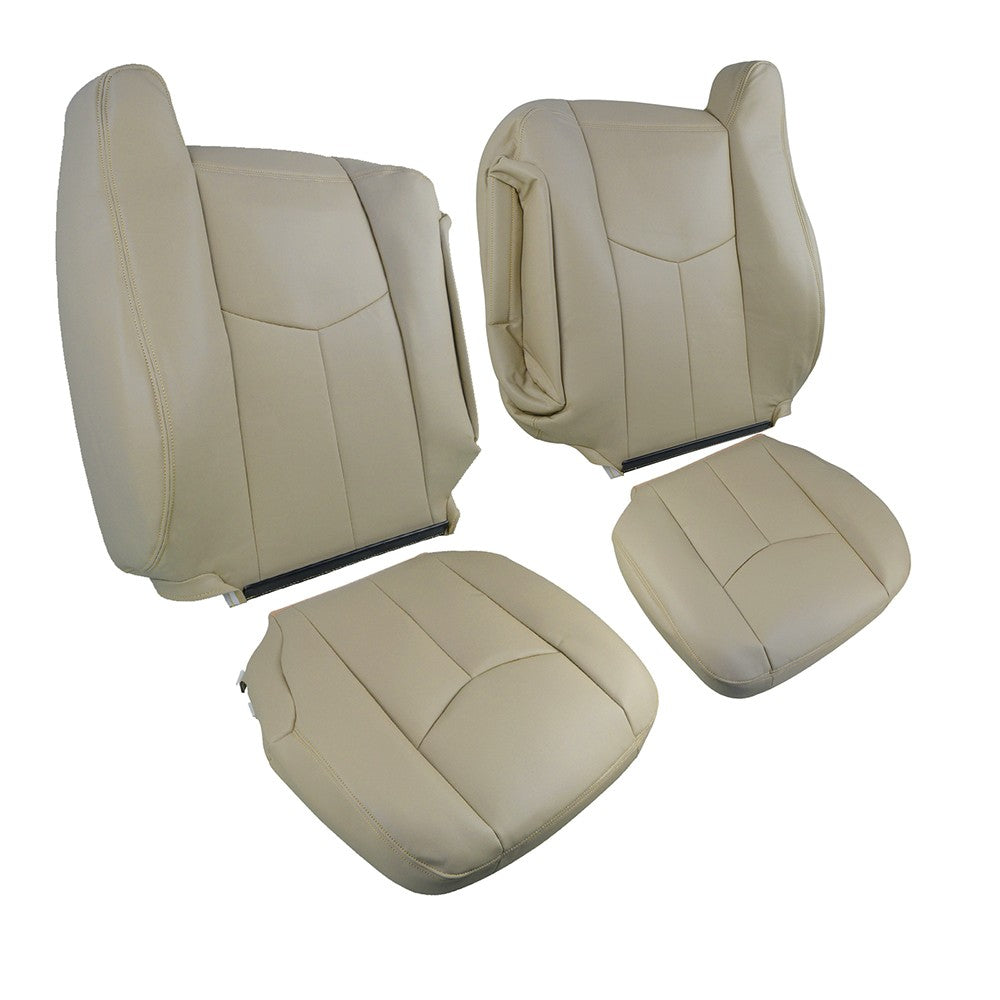 Driver Passenger Leather Seat cover Tan For 2003 2004-2006 Chevy Tahoe Suburban