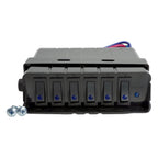 6-Gang 12V Rocker Switch Box 40 Amp Max with SPST On/Off &12 AWG Wires