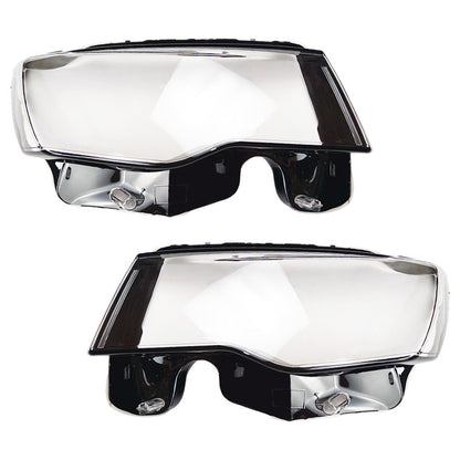 A Pair LEFT+RIGHT Headlight Headlamp Lens Cover For Jeep Grand Cherokee 2014-19