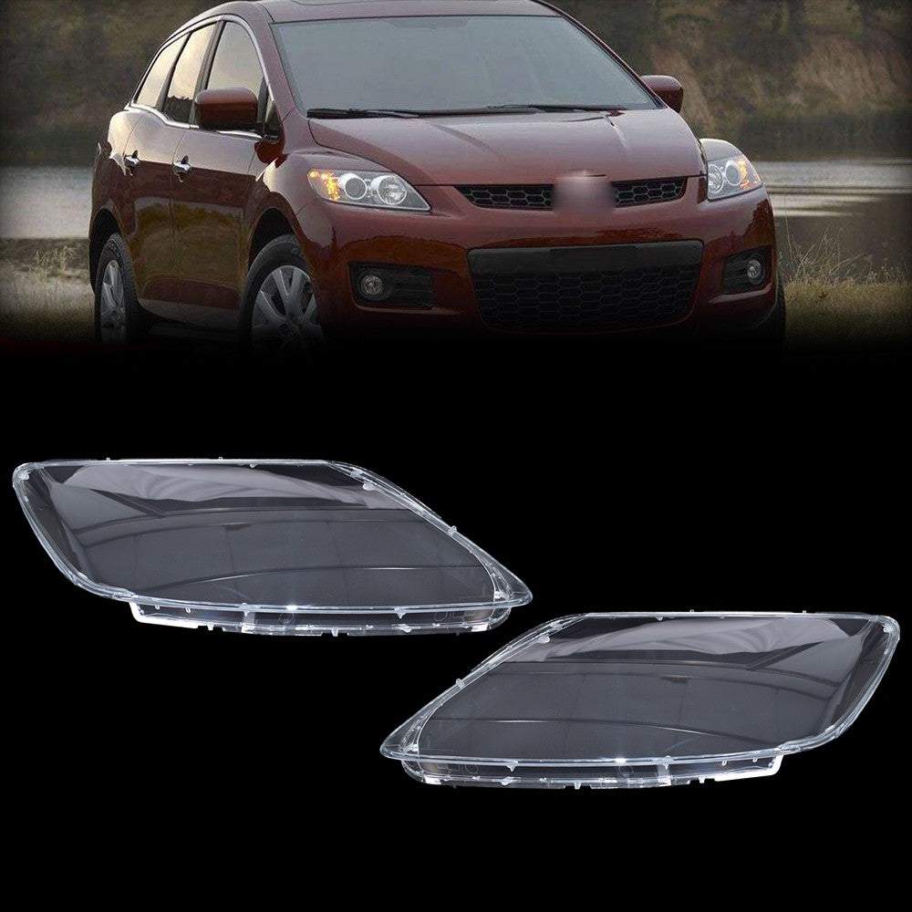 Headlight Clear Lens Cover Replacement Left+Right Side For 2007-2012 Mazda CX-7
