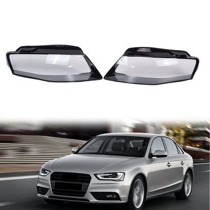 2PCS Left & Right For 2009-2012 Audi A4 Headlamp Cover Headlight Lens Cover