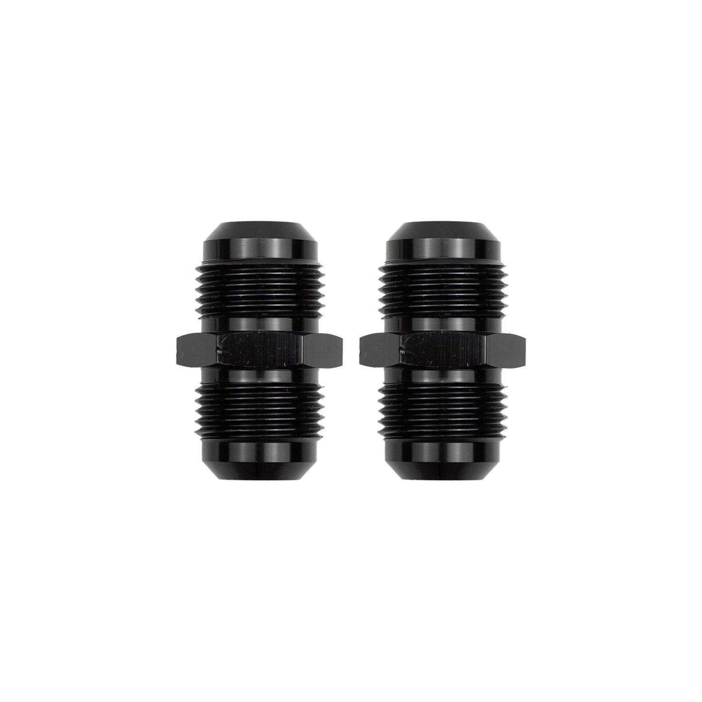 12 to 12 Flare Union Coupler Straight Fuel Hose Fitting Coupling Aluminum Black