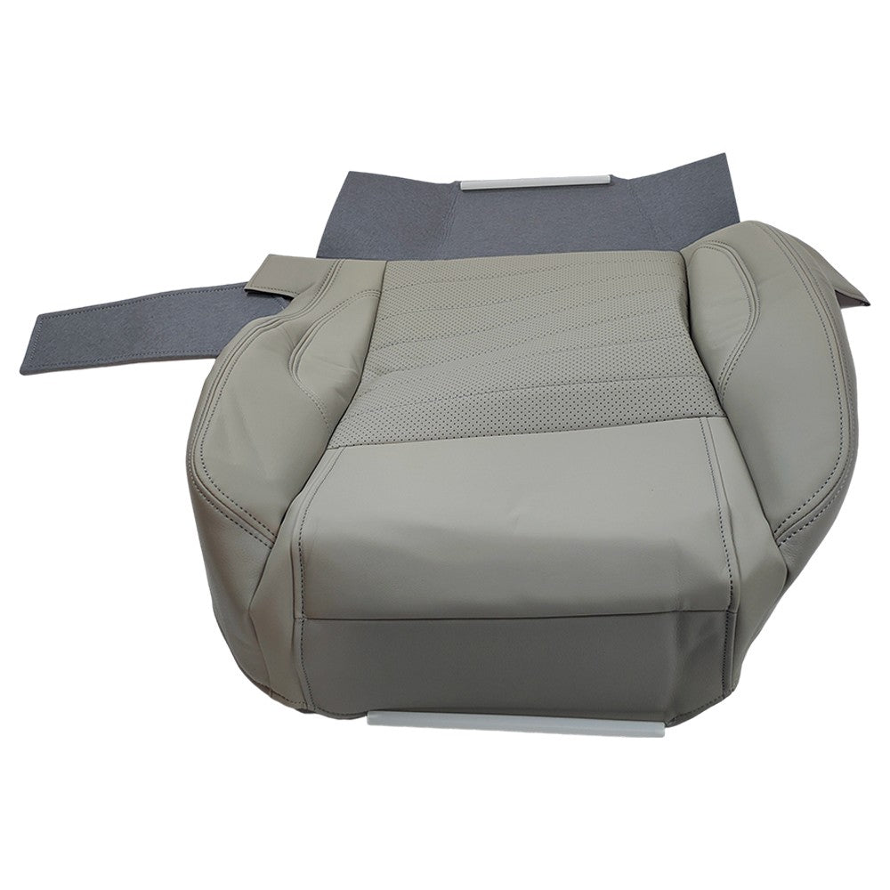 Driver&Passenger Side Bottom Leather Seat Cover GRAY For Ford Mustang 2010-2014