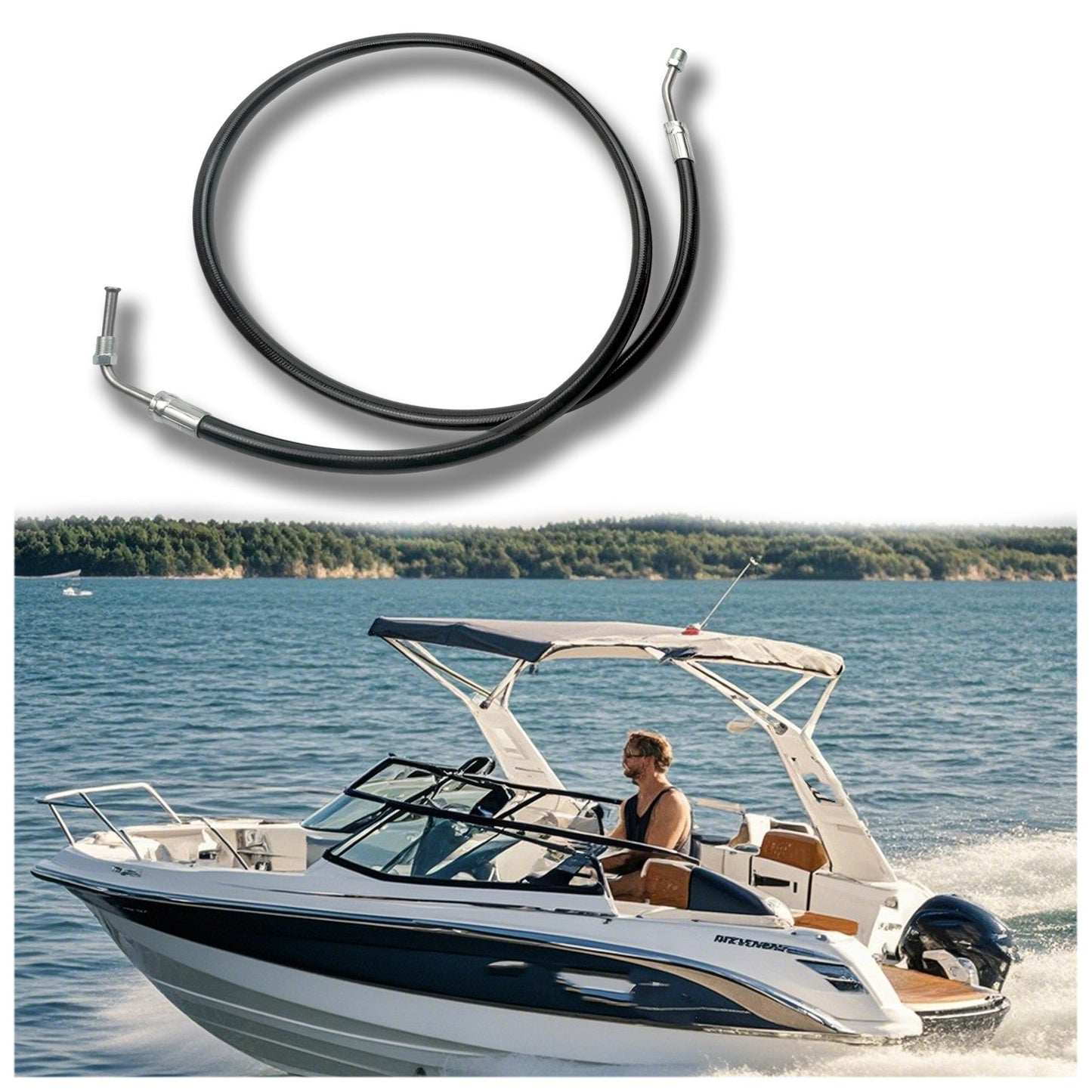 18-2436 Power Trim Hose For Mercruiser R MR Alpha One Gen II &Bravo Stern Drives