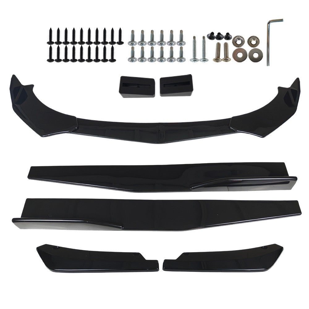 Front Bumper Lip Spoiler Splitter Body Kit Blk For HONDA ACCORD Coupe Sedan Car