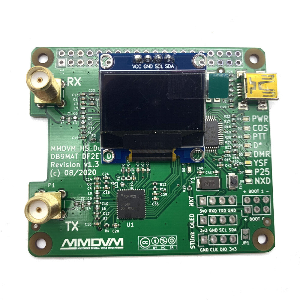 Duplex MMDVM Hotspot Support D-Star DMR YSF Pi+ OLED Revision 1.3 VHF ADF7021 US