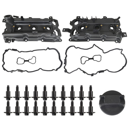 2PCS LH & RH Valve Cover Set w/ Gasket & Bolts & Cap For 2011-2012 Infiniti G25