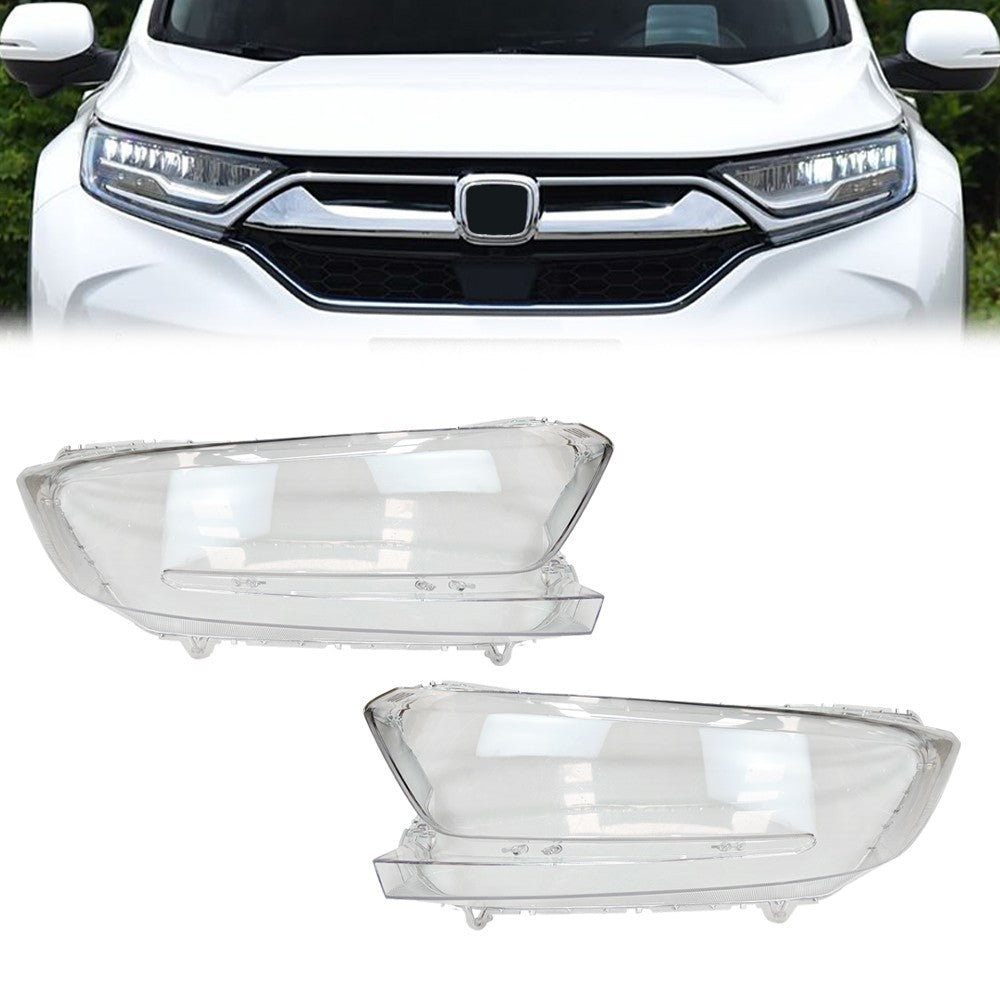 A Pair Front Headlight Lens Cover Shell For Honda CR-V 2017-2022