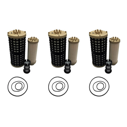 Set of 3 Fuel Filter Kit 33849 For Detroit Diesel DD13 DD15 DD16 Freightliner US
