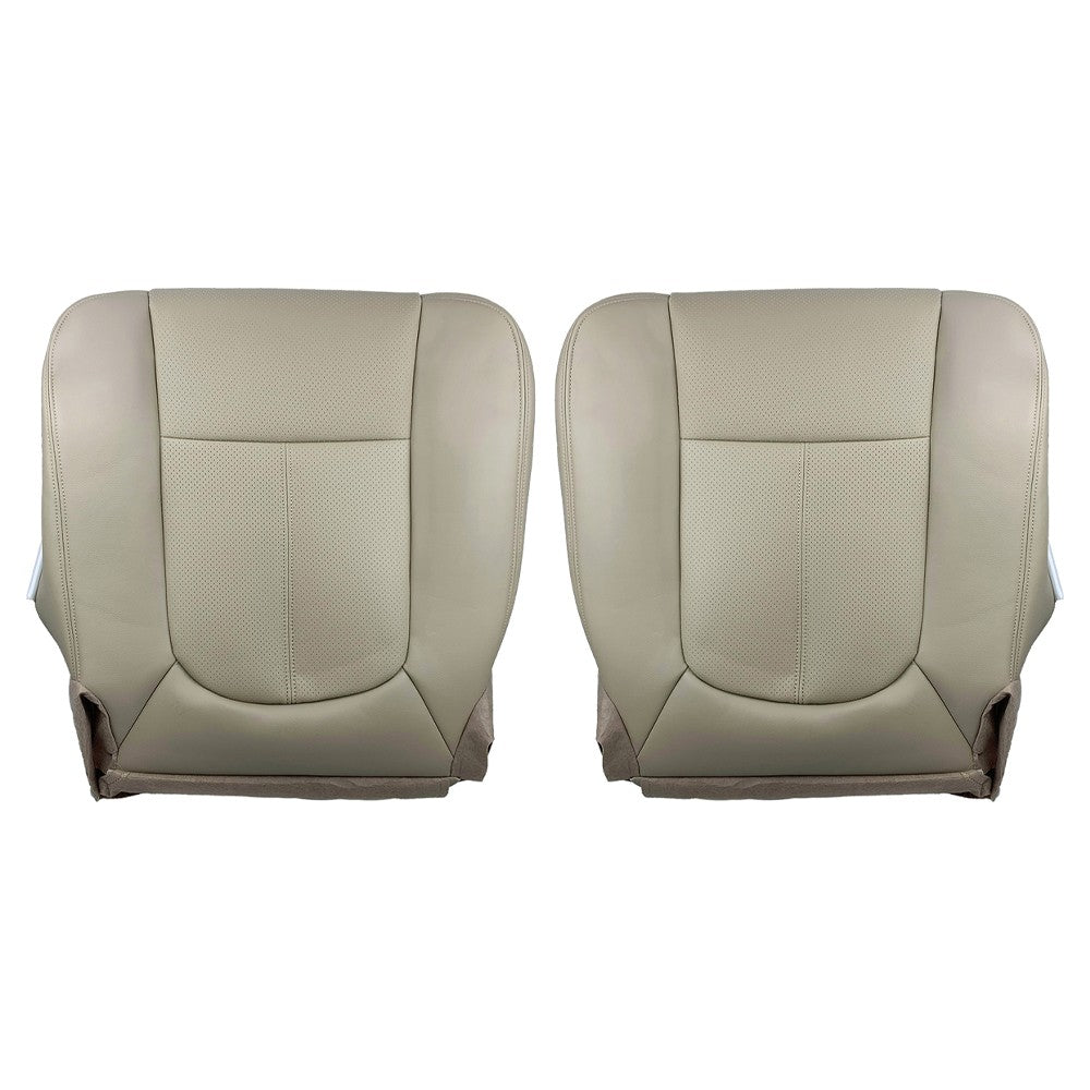 For 2011-2016 Ford F250 Lariat Driver&Passenger Bottom Leather Seat Cover Tan