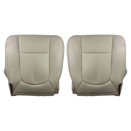 For 2011-2016 Ford F250 Lariat Driver&Passenger Bottom Leather Seat Cover Tan