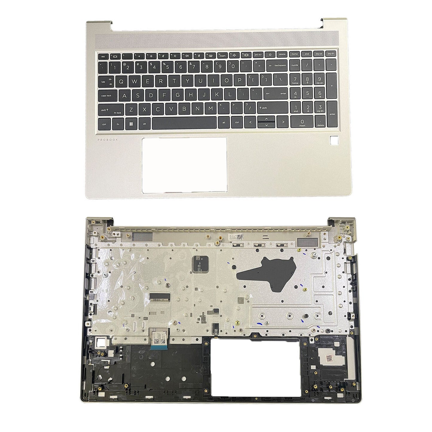 For HP Probook 450 455 G9 Palmrest With Backlit US Keyboard Sliver N01933-001 US