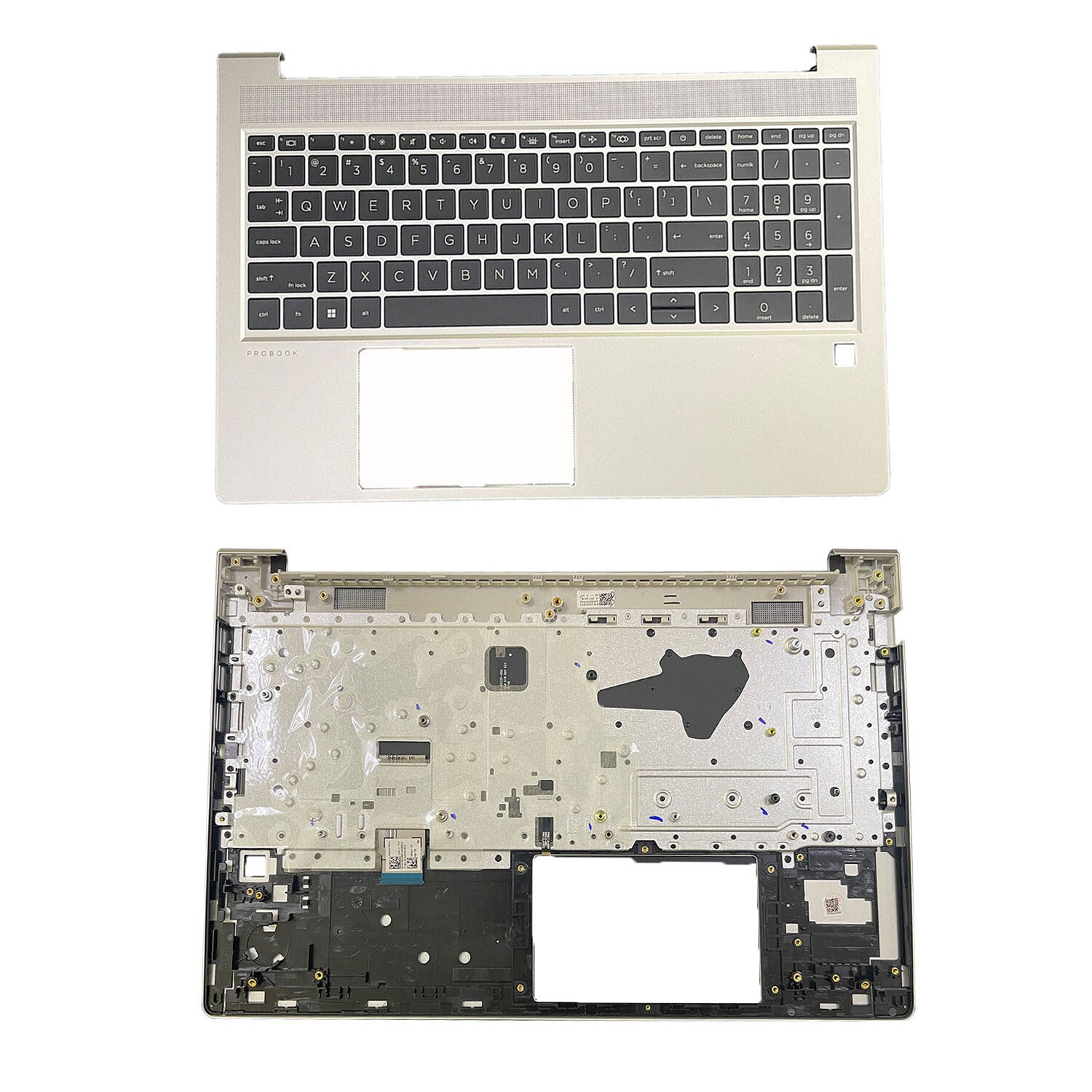 For HP Probook 450 455 G9 Palmrest With Backlit US Keyboard Sliver N01933-001 US