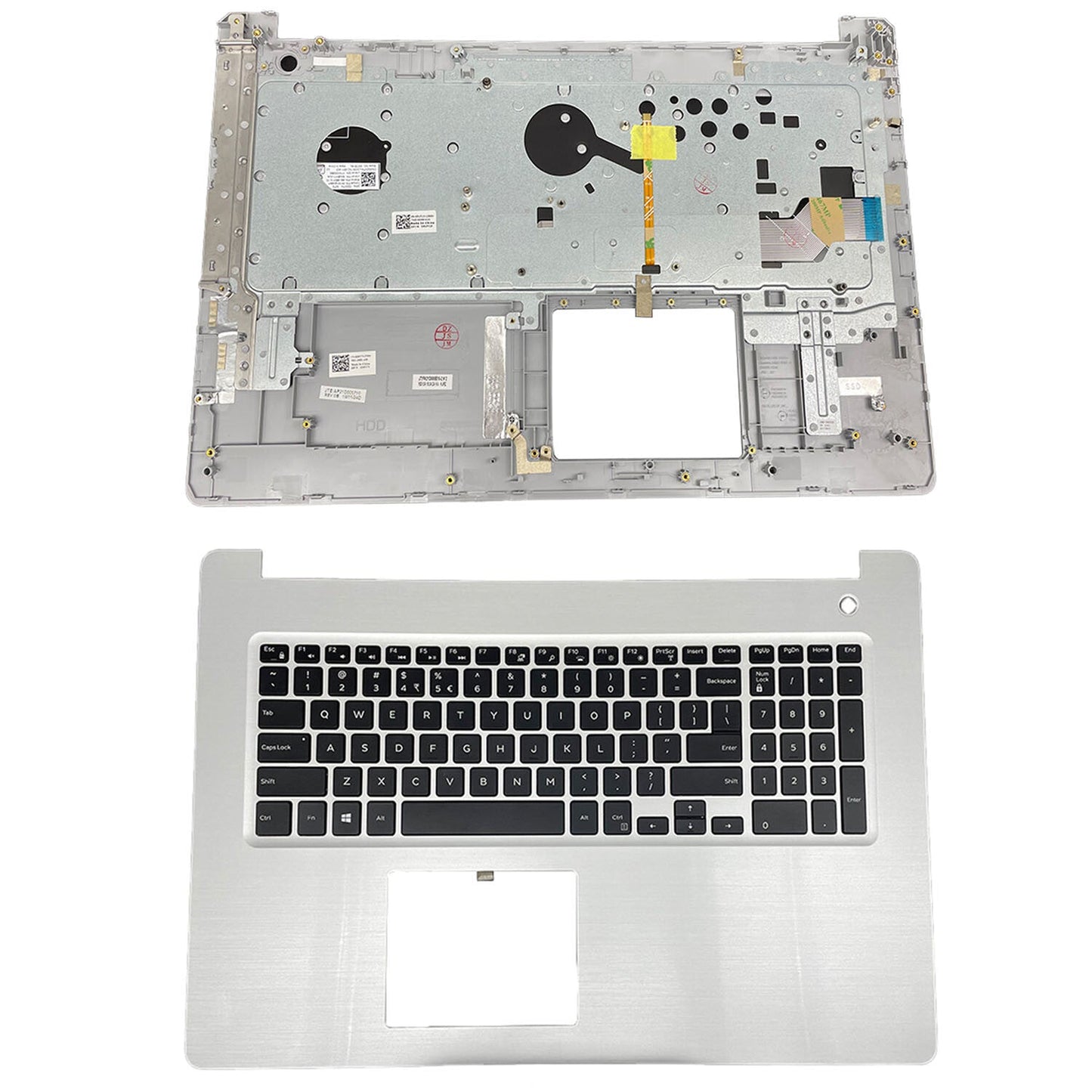 New 06V9FW Silver Palmrest w/ Backlit Keyboard For Dell Inspiron 17 5770 5775 US
