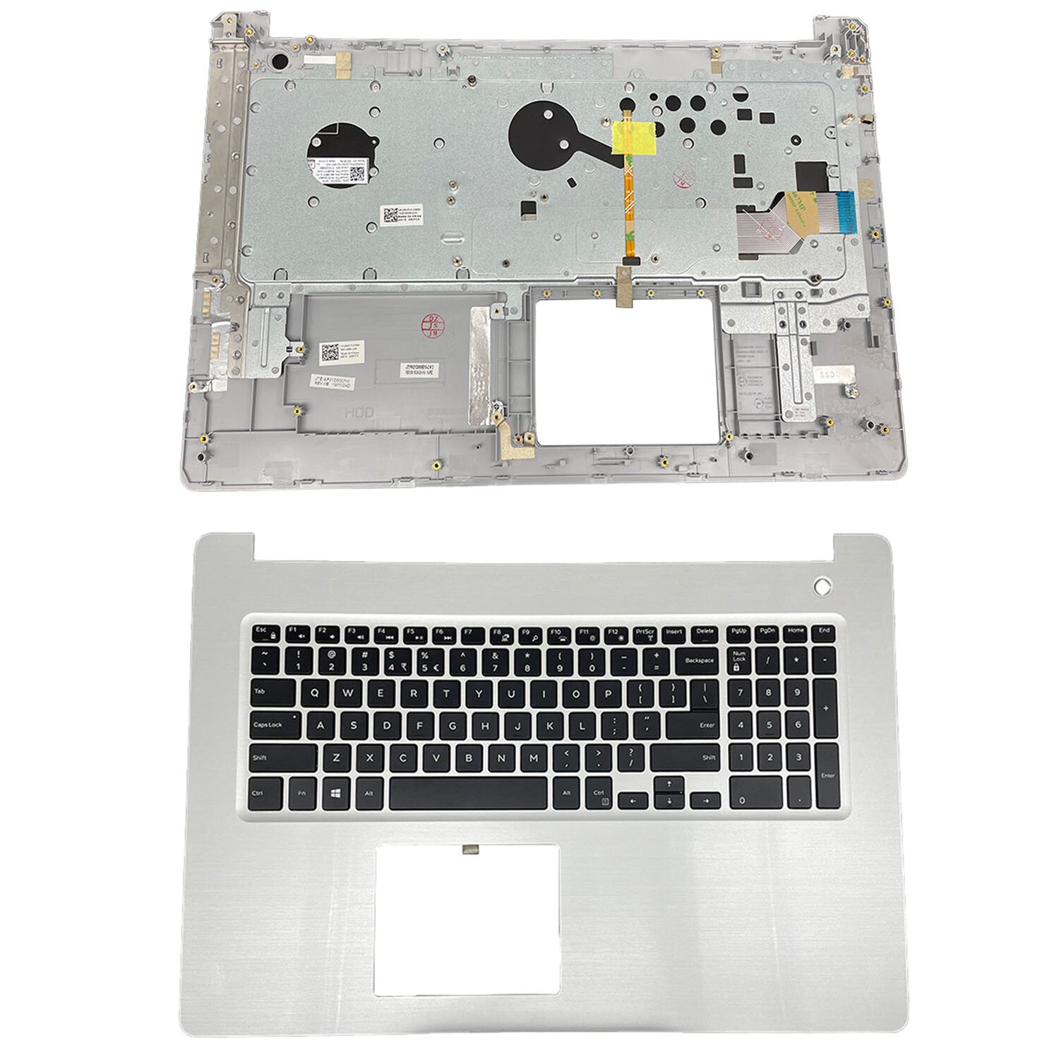 New 06V9FW Silver Palmrest w/ Backlit Keyboard For Dell Inspiron 17 5770 5775 US