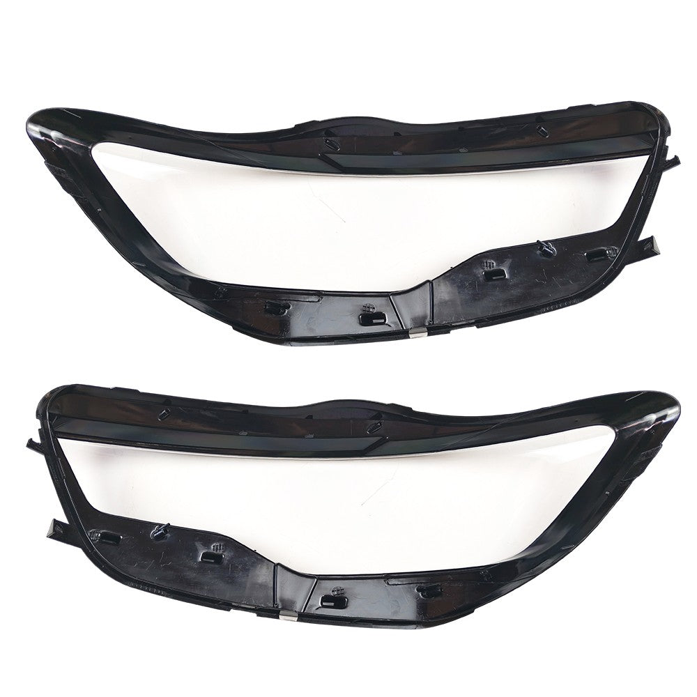 Left&Right Clear Headlight Headlamp Lens Covers For Audi A6 C7 2011-2015